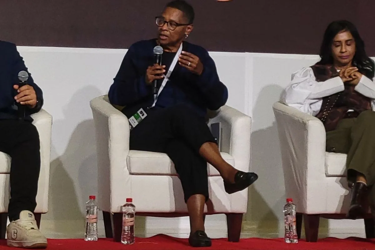 Cheryl Tibbs participating in a panel discussion